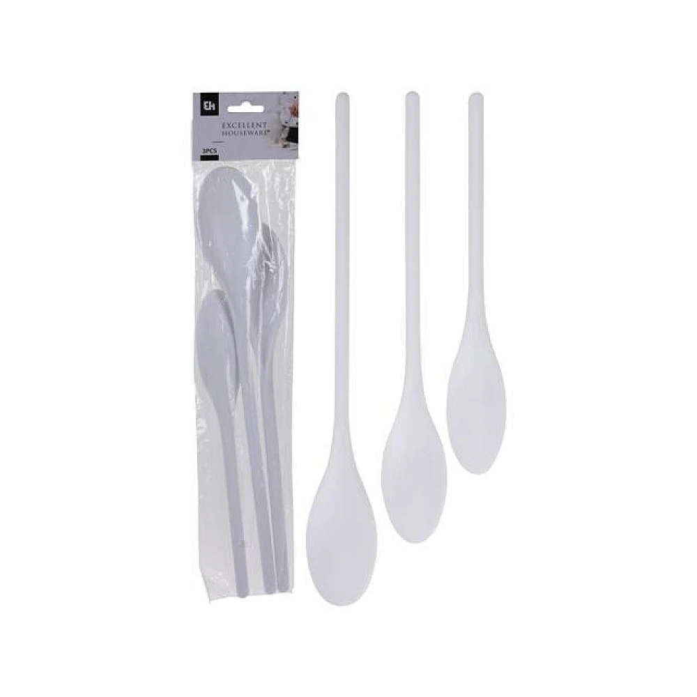 Set lingurite EH 3buc albe, plastic