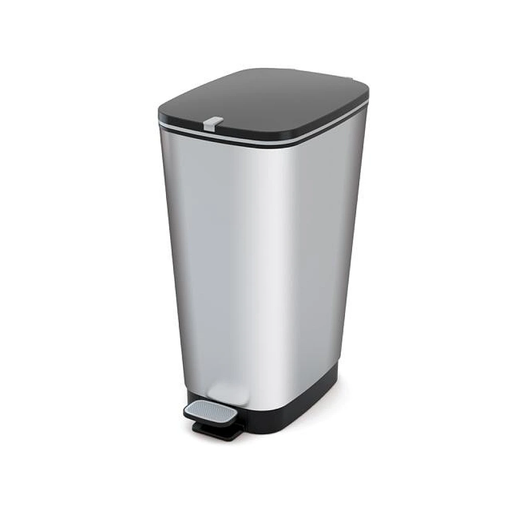 Cos pentru gunoi cu pedala Chic Bin L, 29X45XH61cm, argintiu