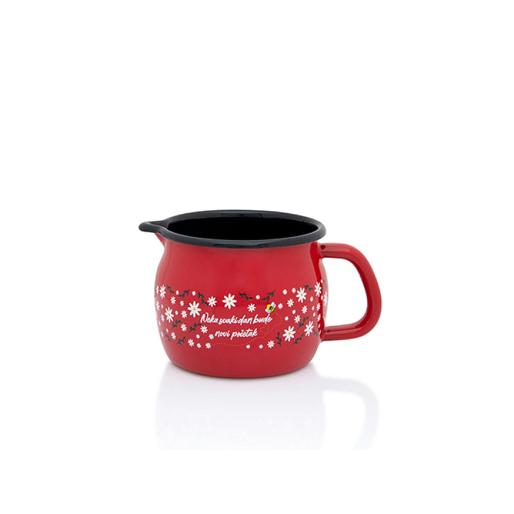 Ulcior emailat Red D10 cm, 0.85 l, rosu