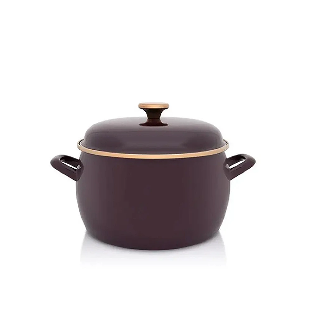 Cratita emailata Bordo Princ 20 cm, 4.2 l, capac metal