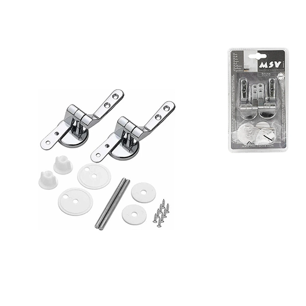 Balamale pentru capacul WC MSV 8X4X3cm, zinc