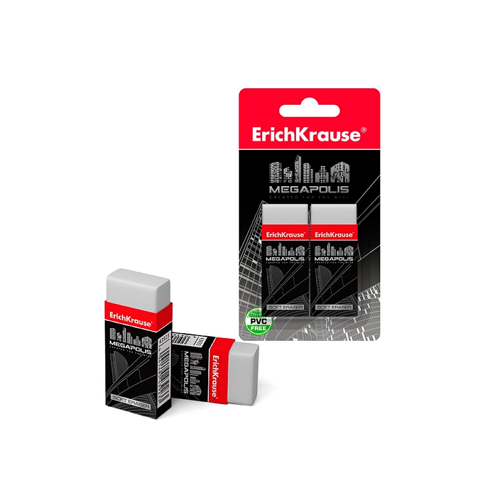 Set de 2 radiere ErichKrause Megapolis, blister