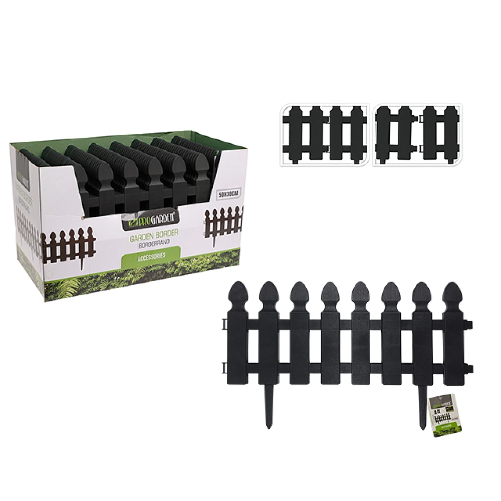 Gard decorativ pentru gradina 50X30cm, negru