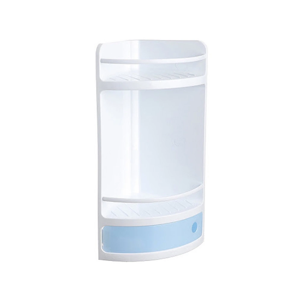 Raft de colt cu 2 nivele Tatay 20X20X50cm, plastic albastru