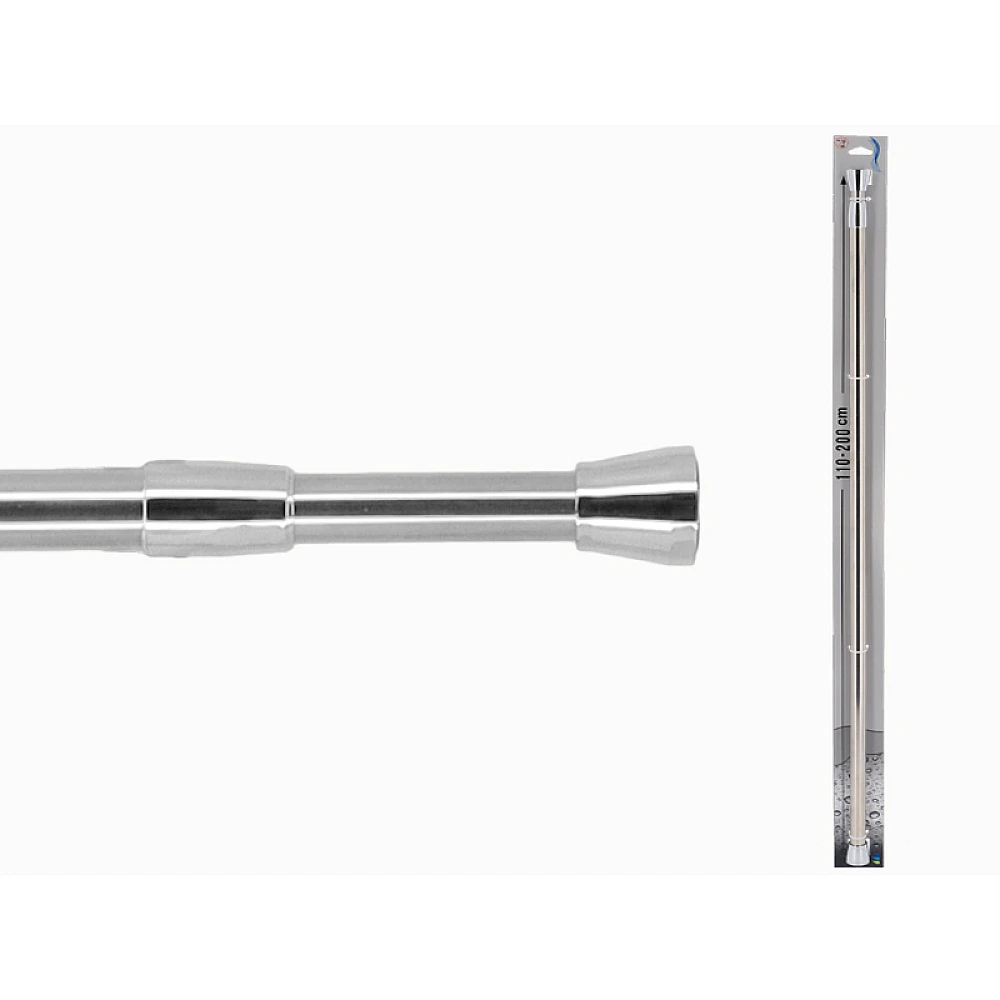Tija glisanta pentru perdea Tendance 110-200 cm, inox