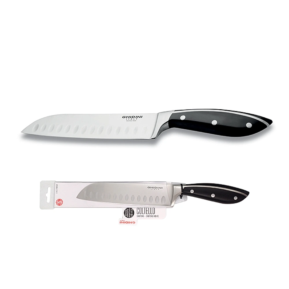 Cutit Santoku Ghidini Twist 17.5cm, inox