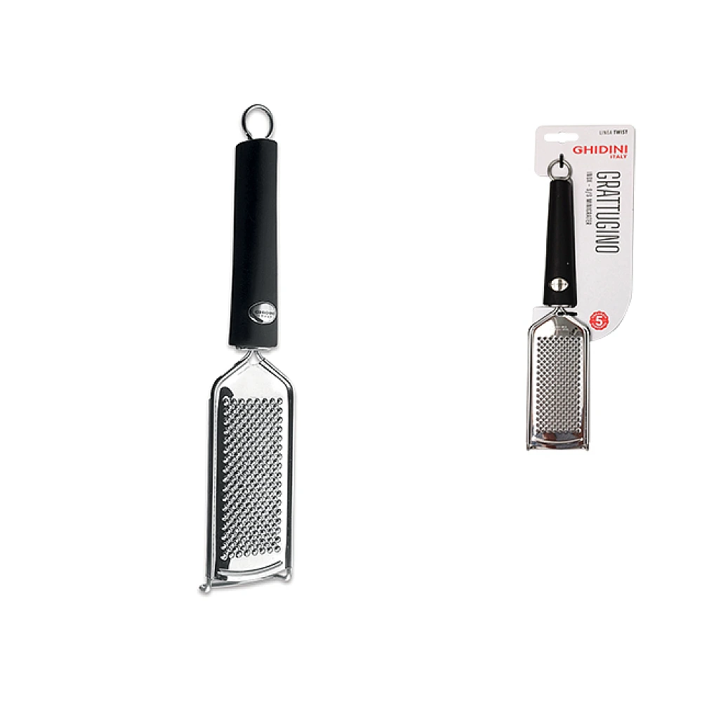 Razatoare pe o parte cu manere Ghidini Twist, inox, 26cm