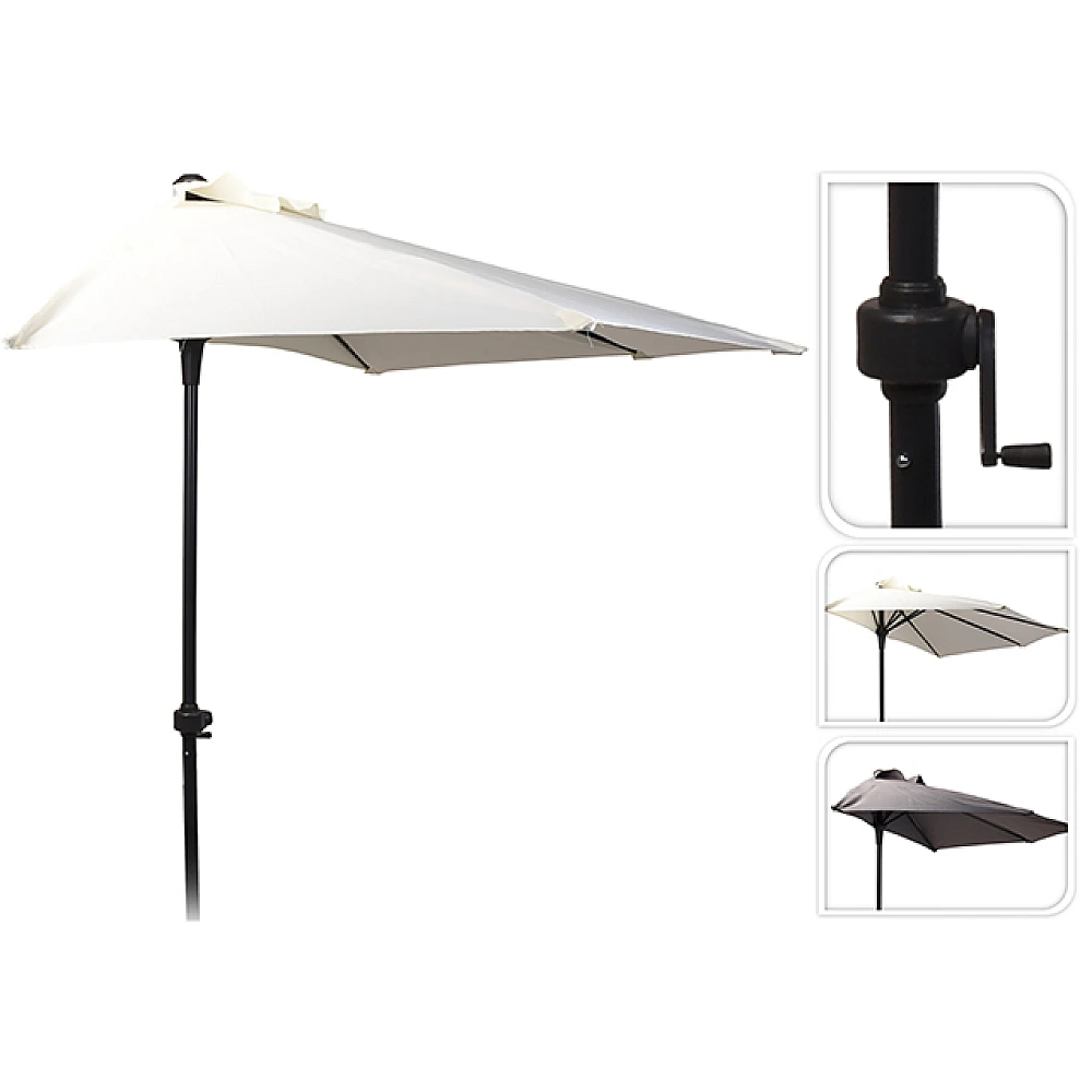 Umbrela de soare pentru balcon D2.5m, 5 spite