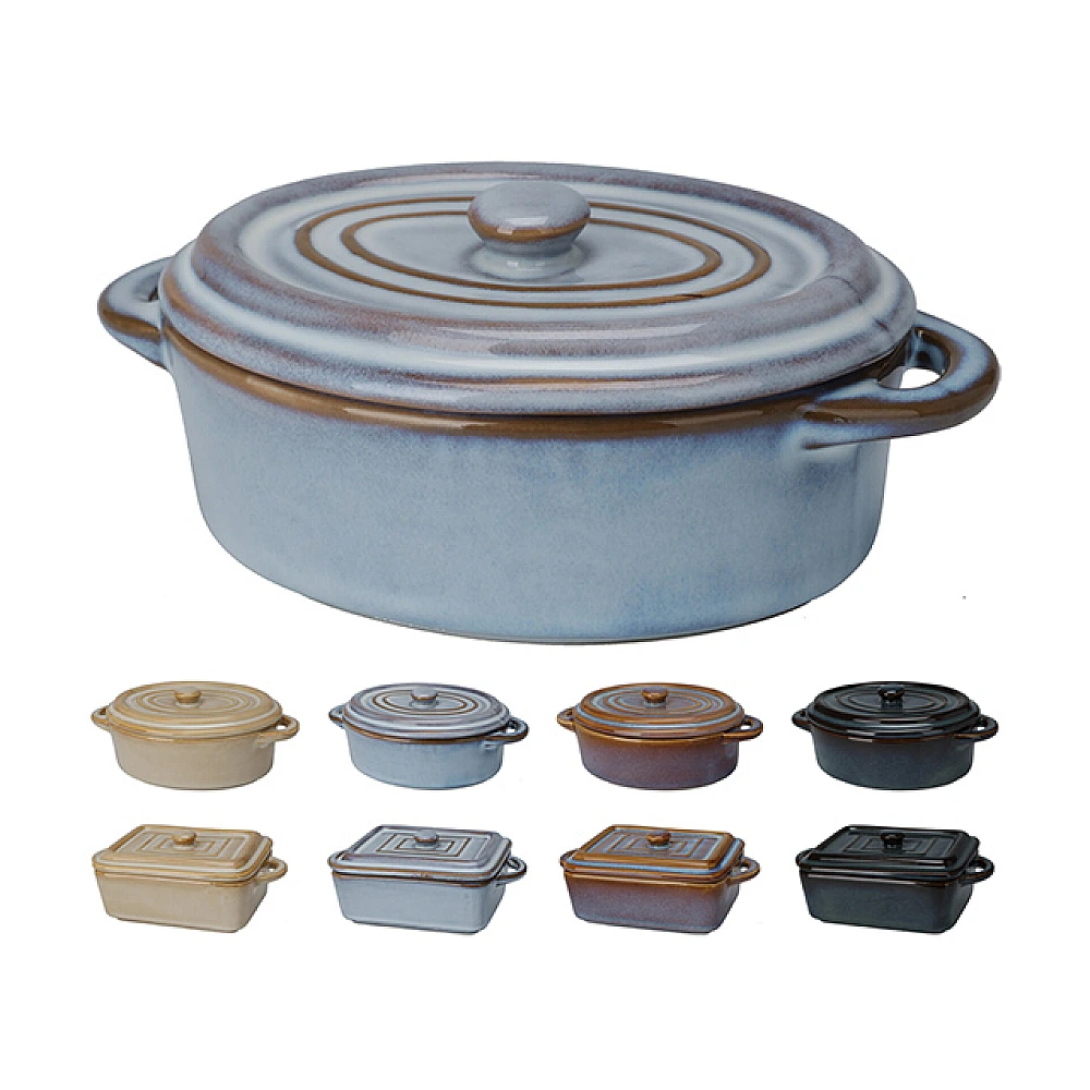 Forma pentru copt EH 230ml cu capac, 16X9X6.5 cm, 2 tipuri, 4 culori