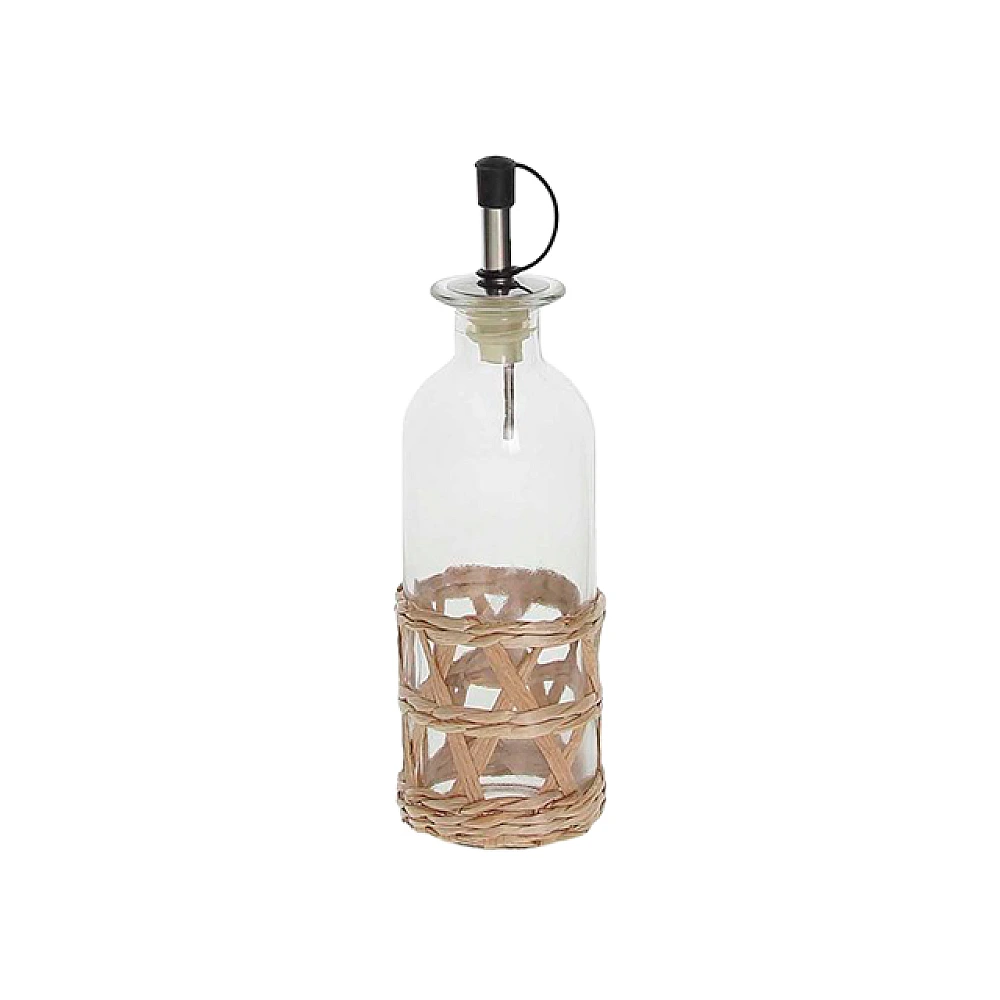 Sticla pentru ulei 250 ml Tognana Clear Net, in impletitura de paie