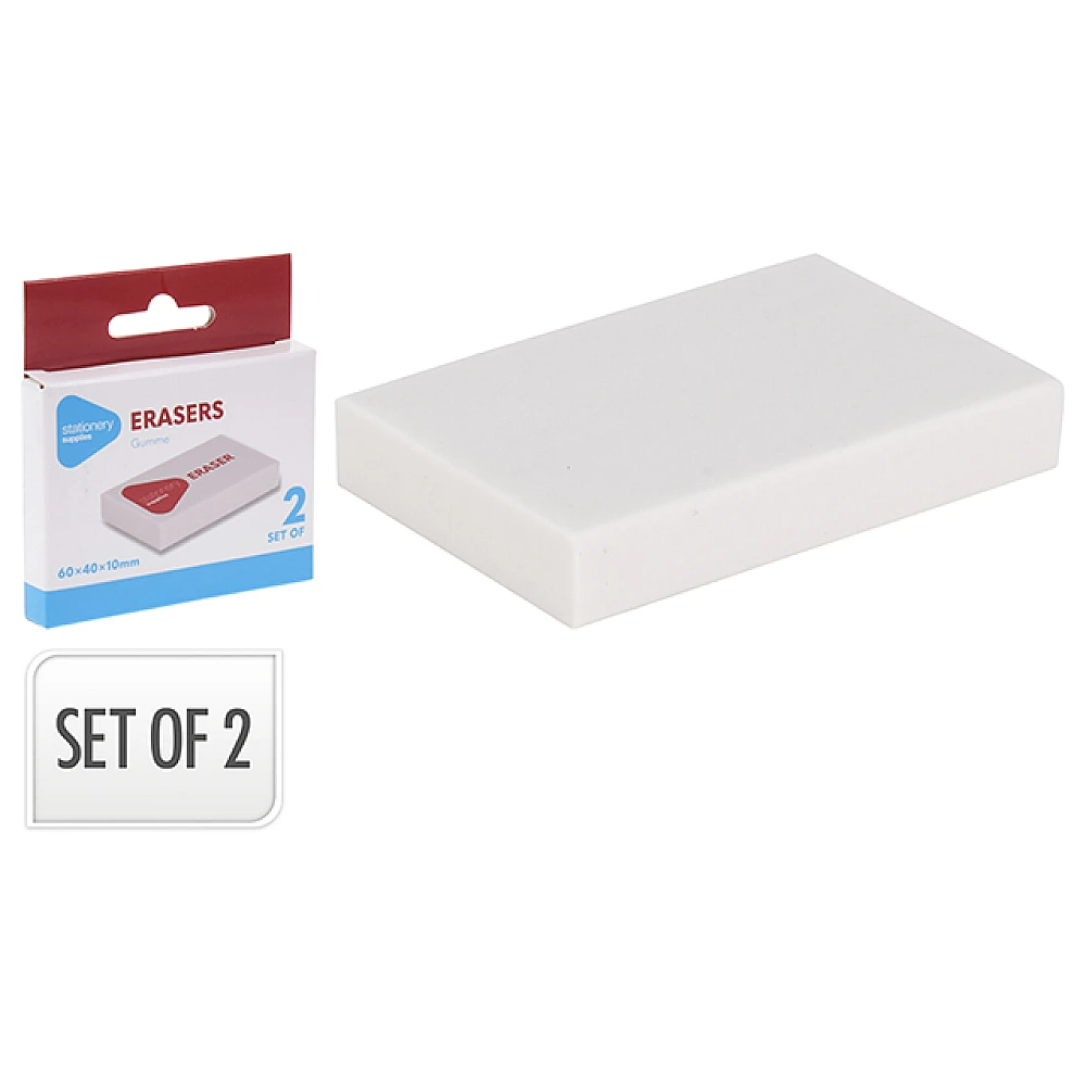 Set radiere, albe 6X4X1cm, 2 unit