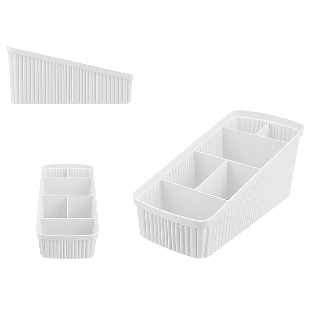 Organizator universal Econova Velvet 24X11.7X10.6cm, alb 