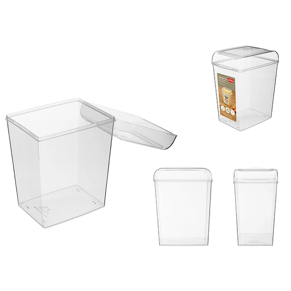 Container pentru produse vrac Phibo 1.7l, 10.8X14.8X18.3cm, transparent