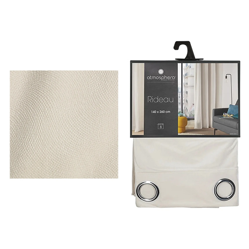 Perdea 140X260cm Atmosphera, ivory, poliester