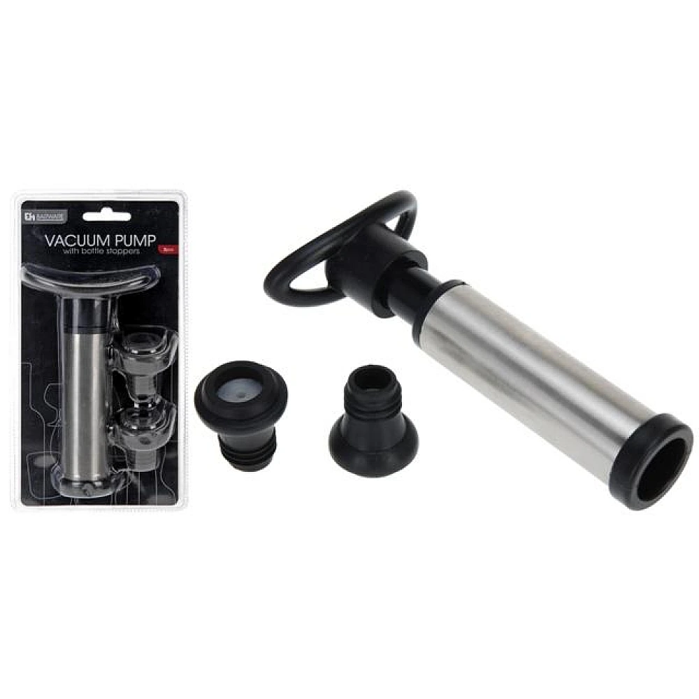Set de pompa vacum+2 dopuri pentru sticla, silicon