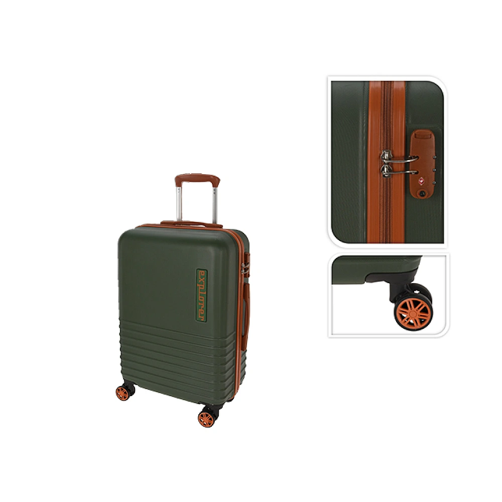 Valiza troller ProWorld 50l 61X42X25 cm, kaki, plastic