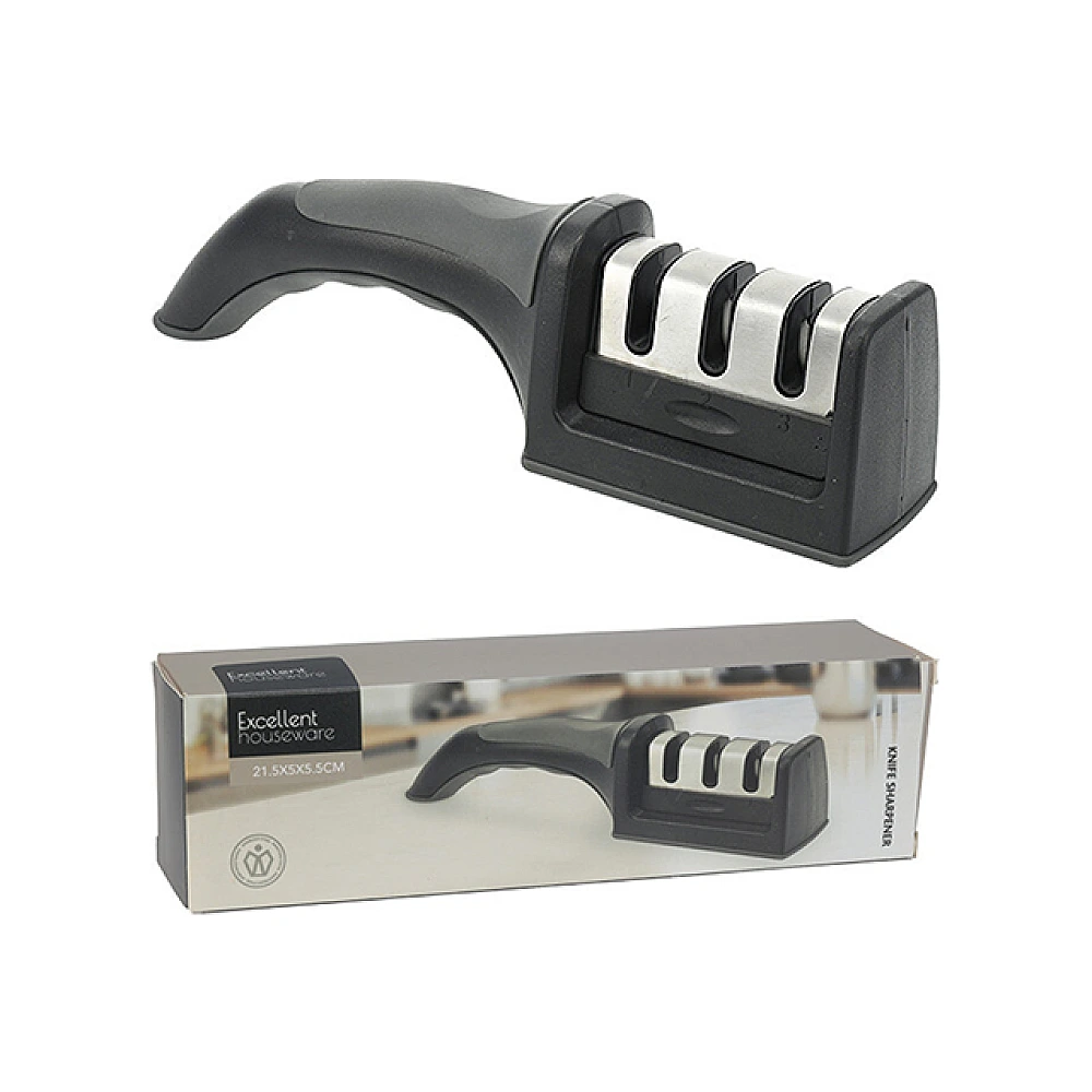 Ascutitoare pentru cutite cu role EH 21.5X5X5.5 cm, inox / plastic