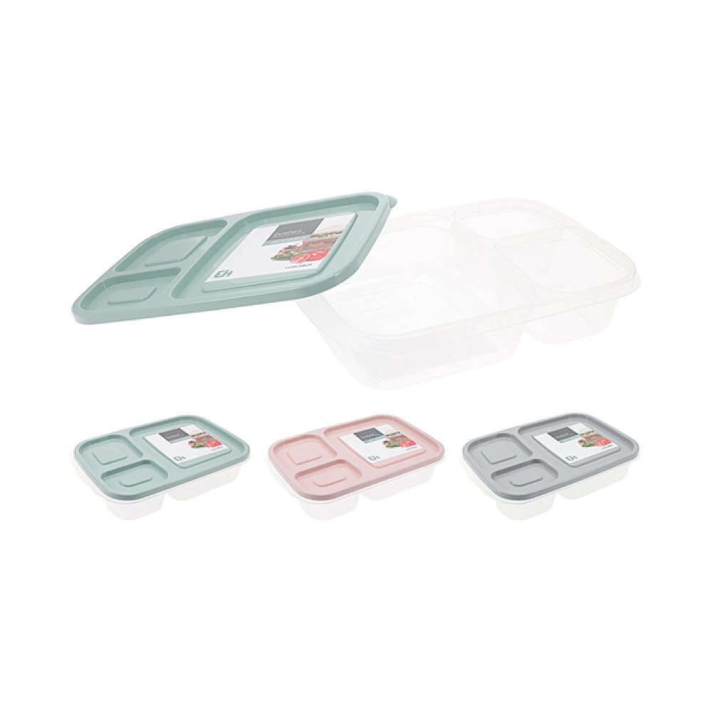 Lunch-box EH cu 3 compartimente, 24X15X5 cm, plastic