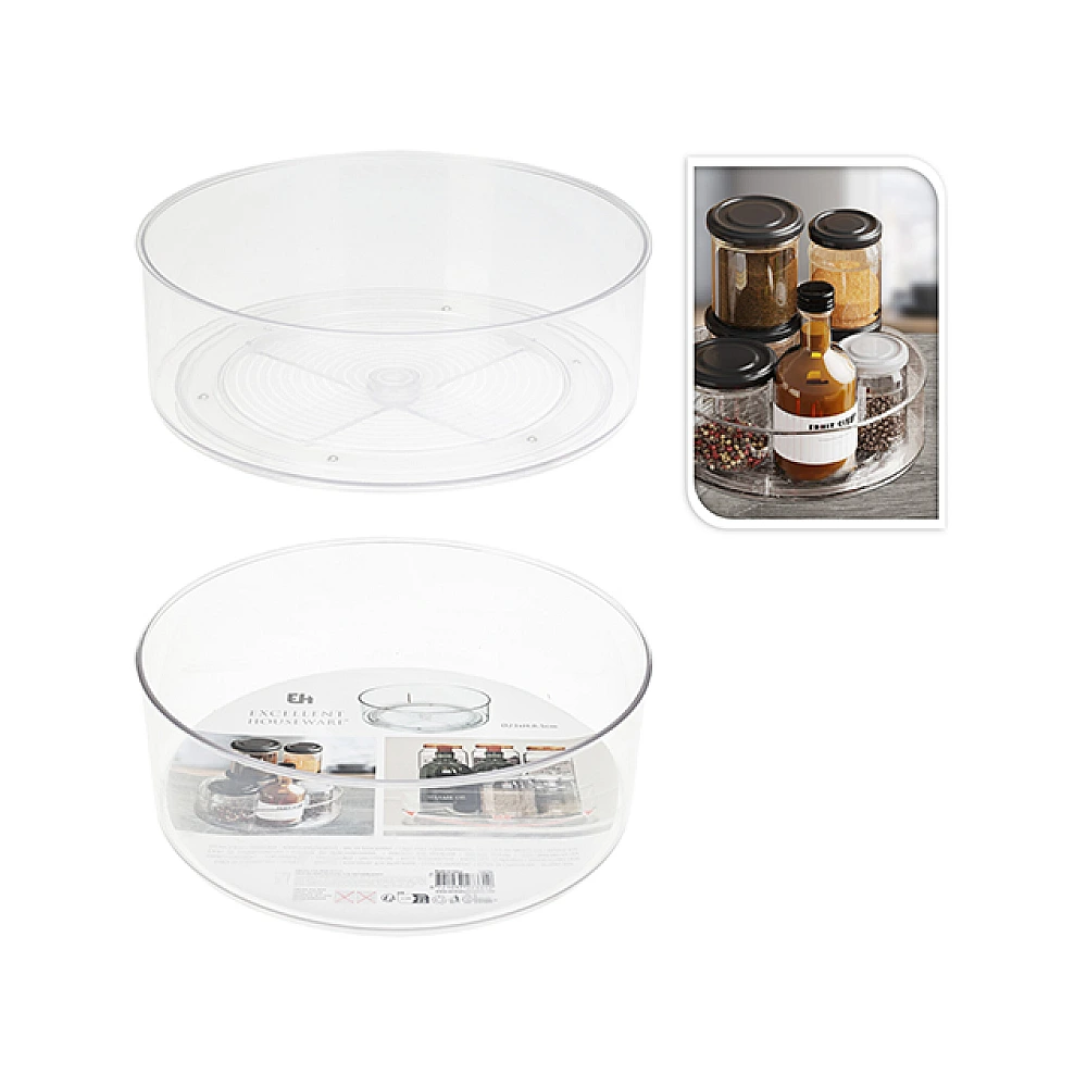 Organizator rotativ pentru frigider EH D23cm, H8.5cm, plastic