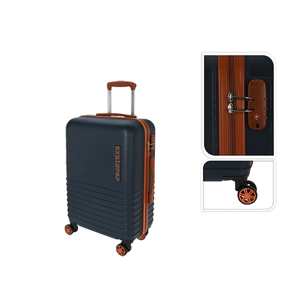 Valiza troller ProWorld 80 l 71X50X28 cm, albastru, plastic