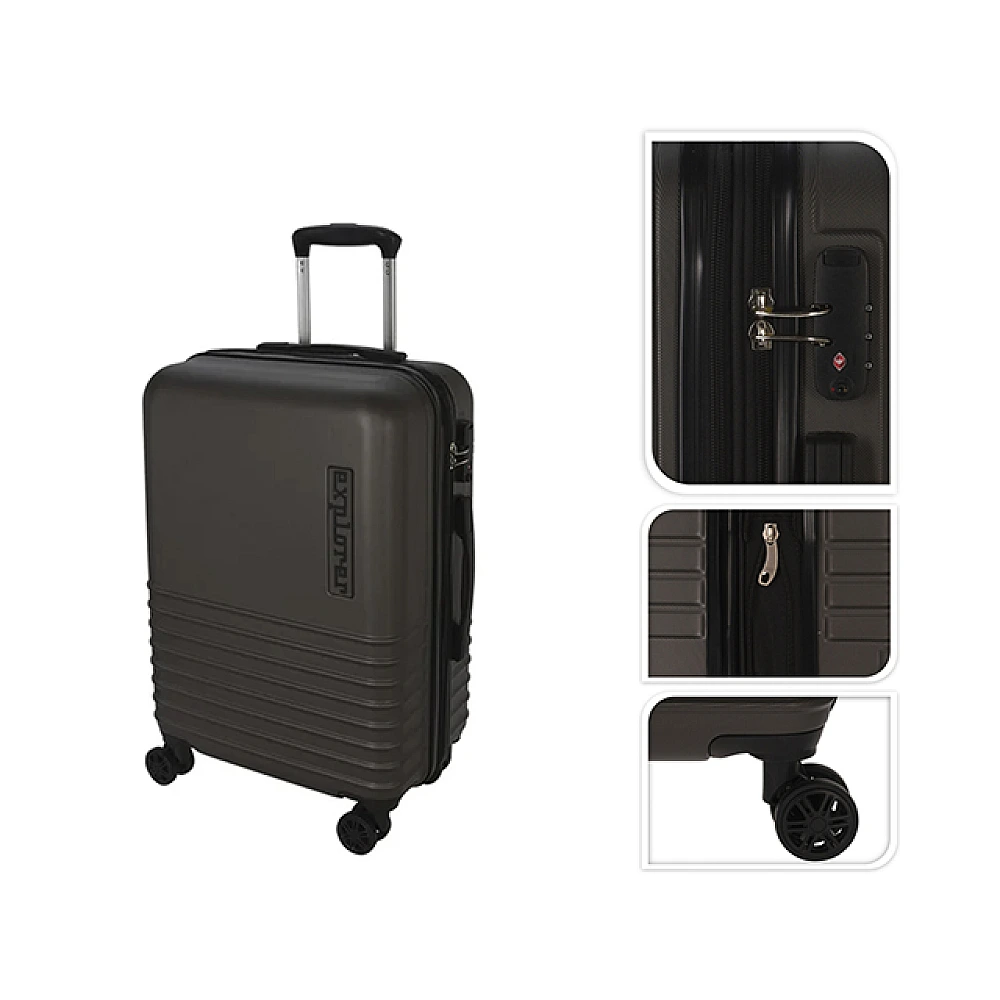 Valiza troller ProWorld 50 l 62X43X26 cm, negru, plastic