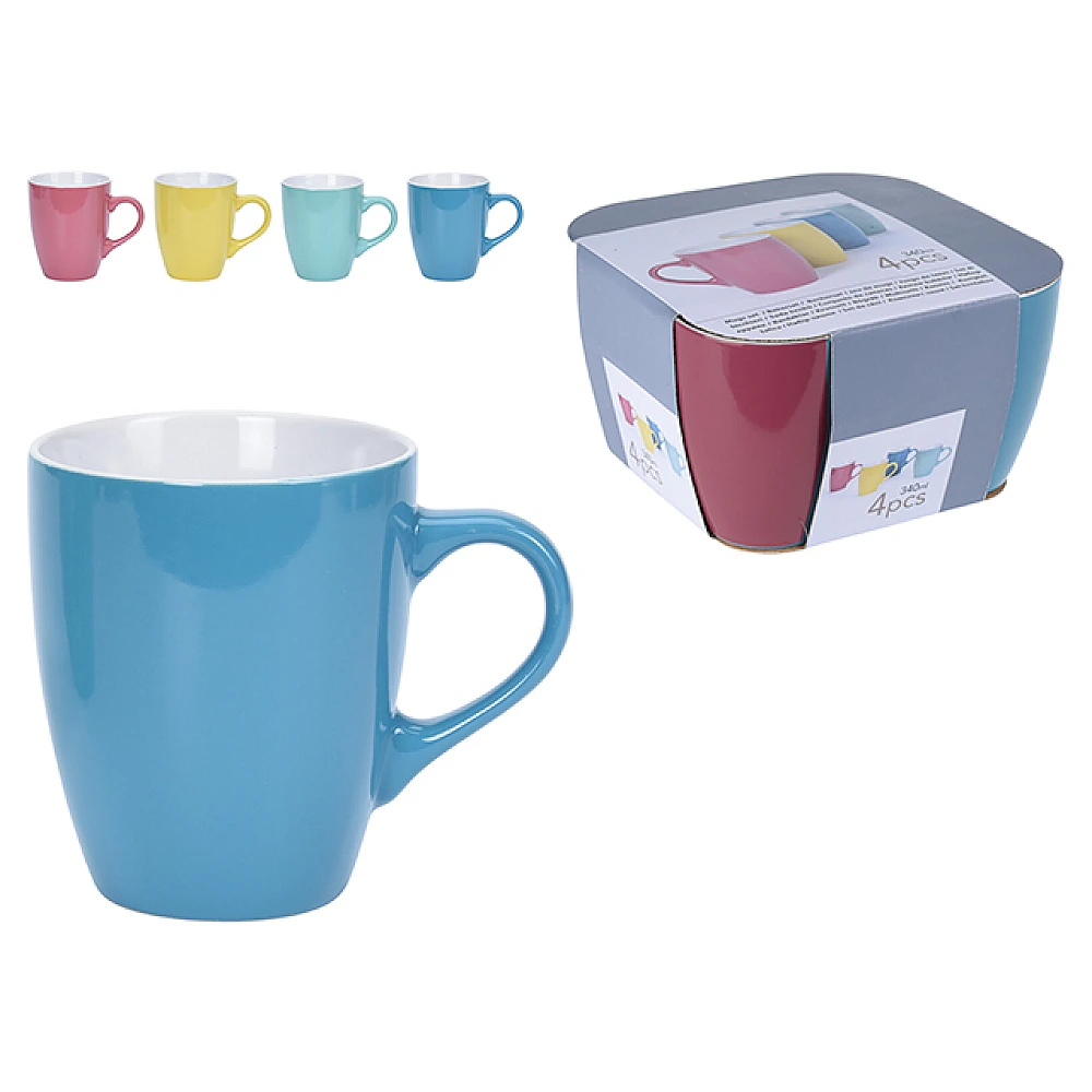 Set 4 cani 340ml EH, ceramica, in cutie