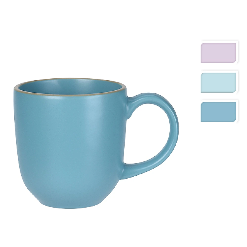 Cana 425ml ceramica, mata, 3 culori diferite