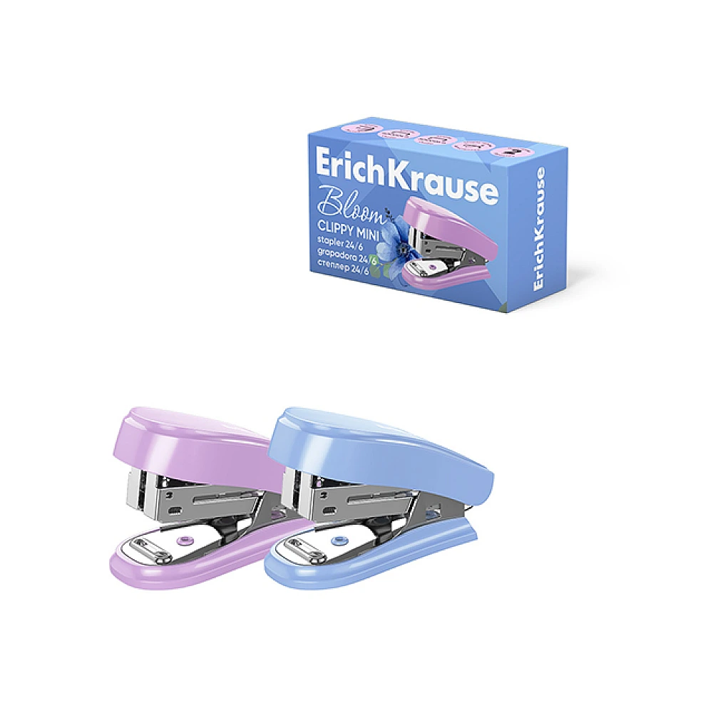 Mini capsator N24/6, 26/6 ErichKrause Pastel Bloom pana la 15 foi