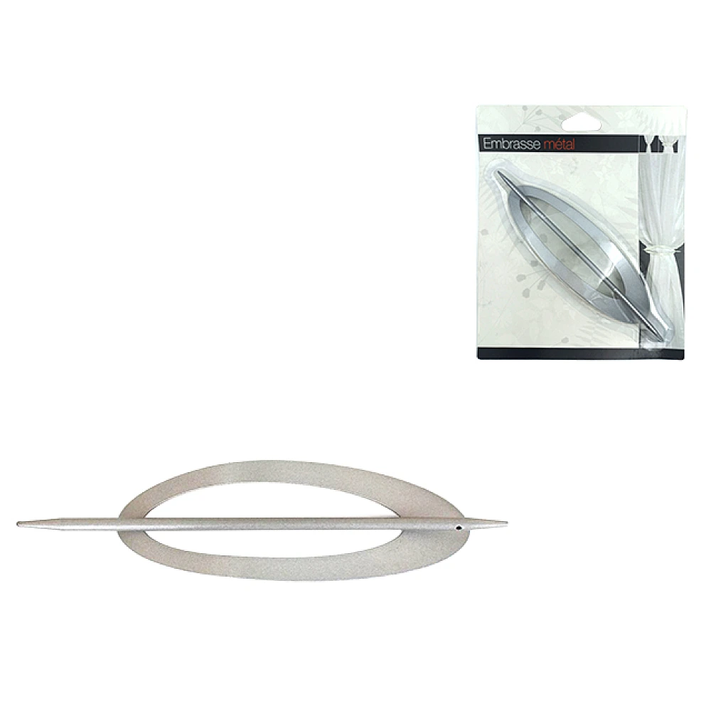 Clip perdea Luance Cosby gri, metal