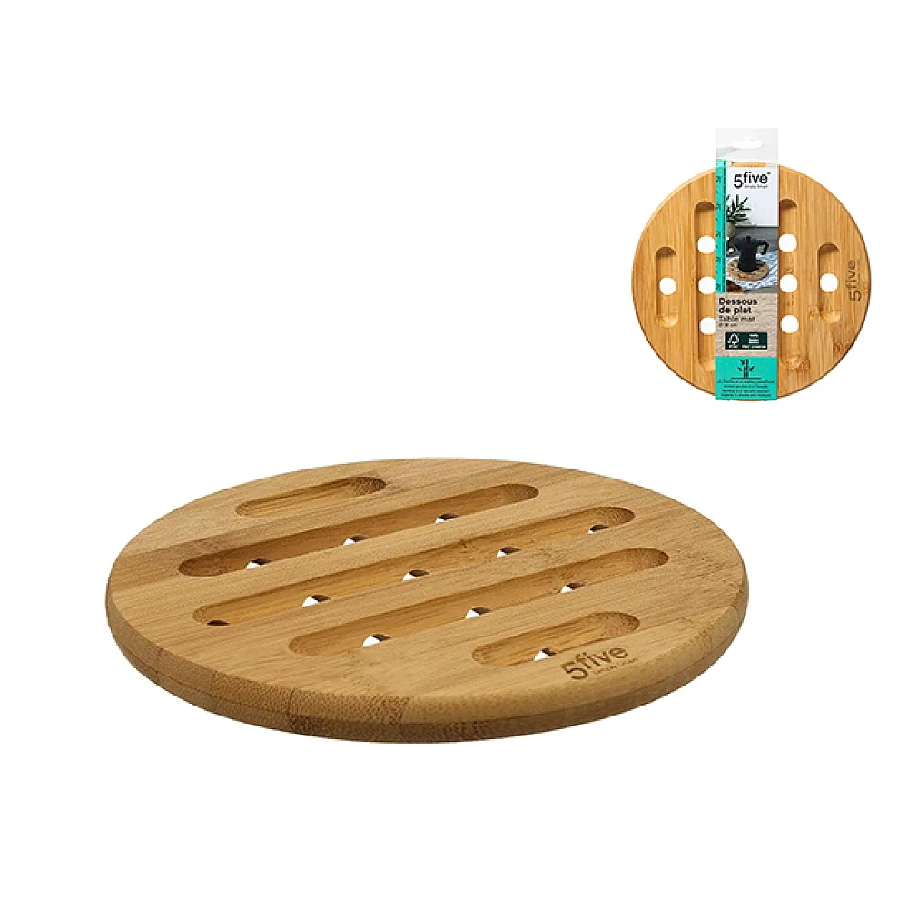 Suport pentru vase fierbinti Five D18cm, bambus