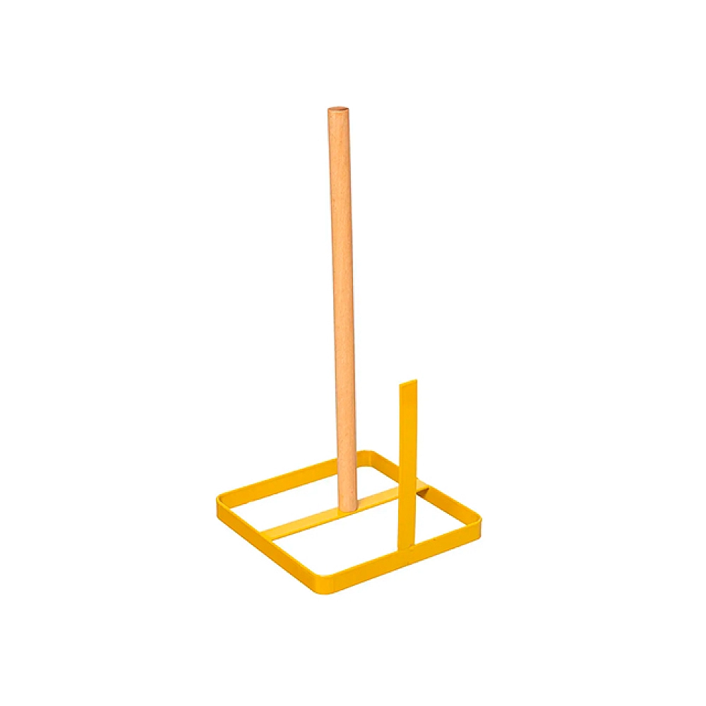 Suport pentru prosoape de hartie Five 30cm, metal galben/lemn
