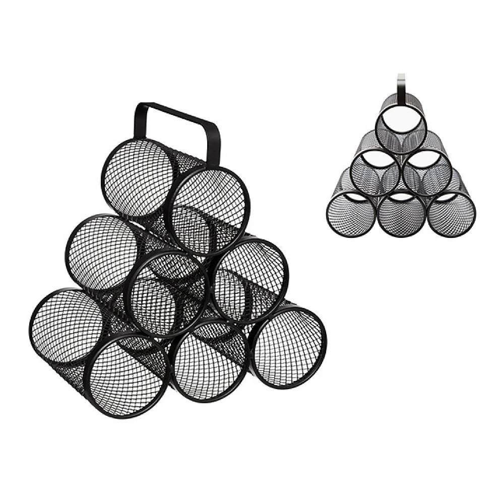 Suport de 6 sticle Five 28X18.5X30cm, negru metal