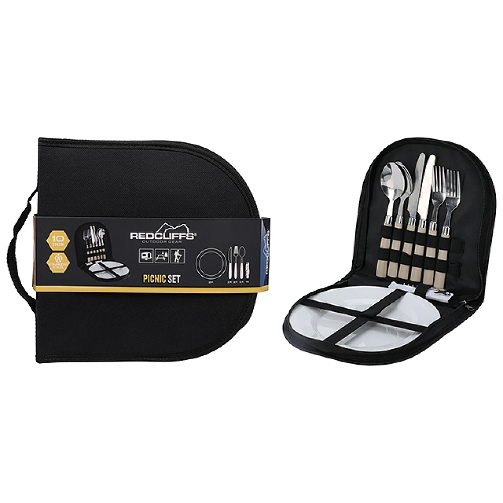 Set vesela pentru picnic 10buc, cu husa