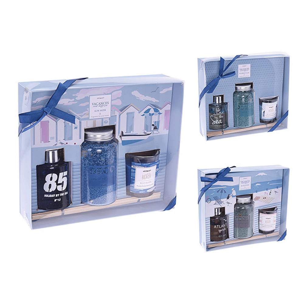 Set de aromaterapie 3buc: aromatizator, aroma-lumanare, аromanisip 250gr