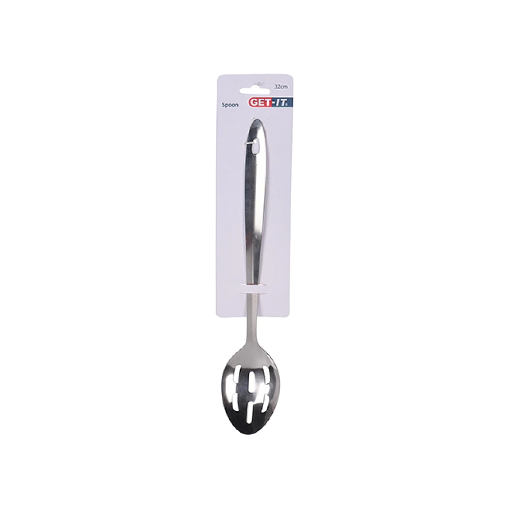 Lingura cu orificii de scurgere Get-it 32cm, inox