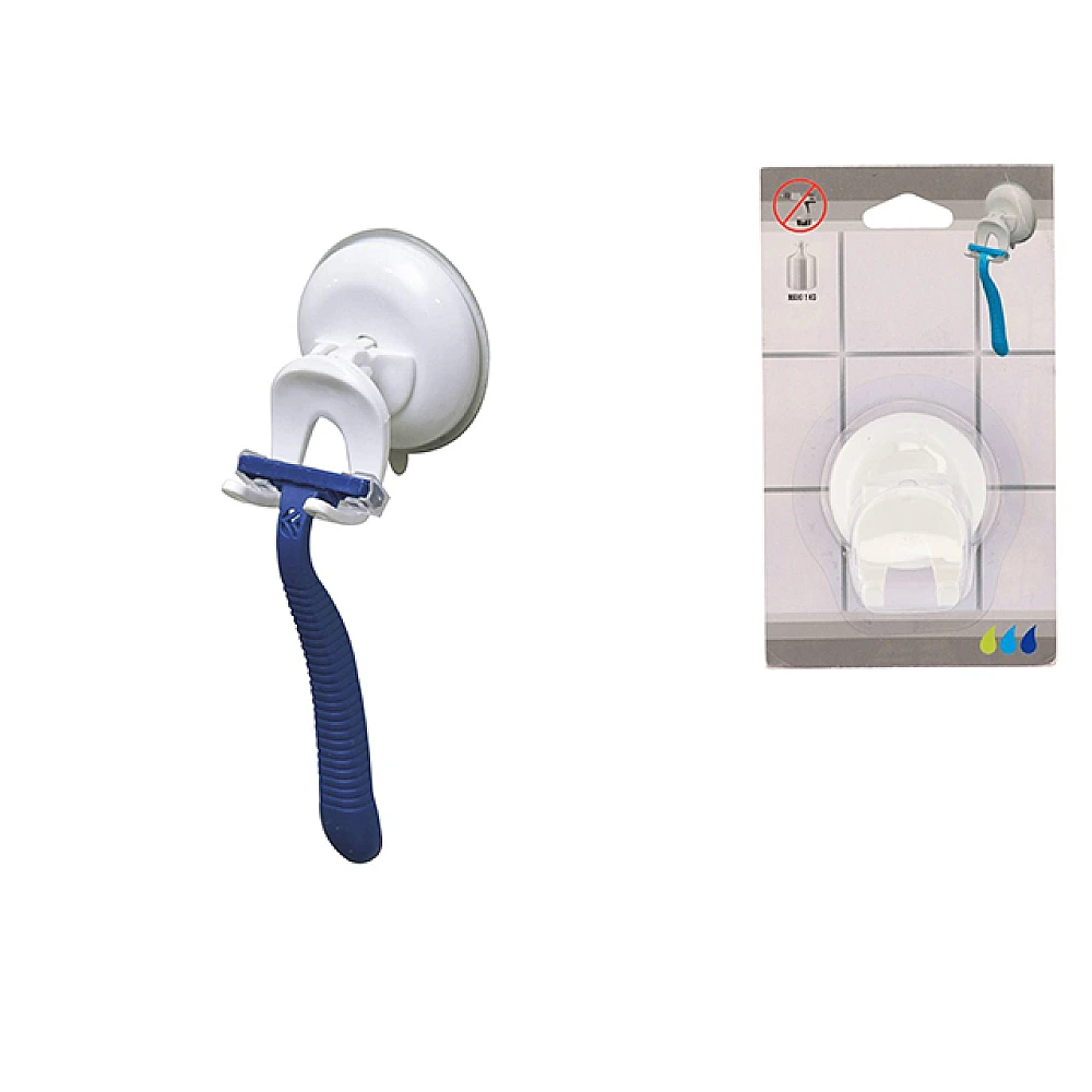 Suport pentru aparat de ras Tendance cu ventuze, alb