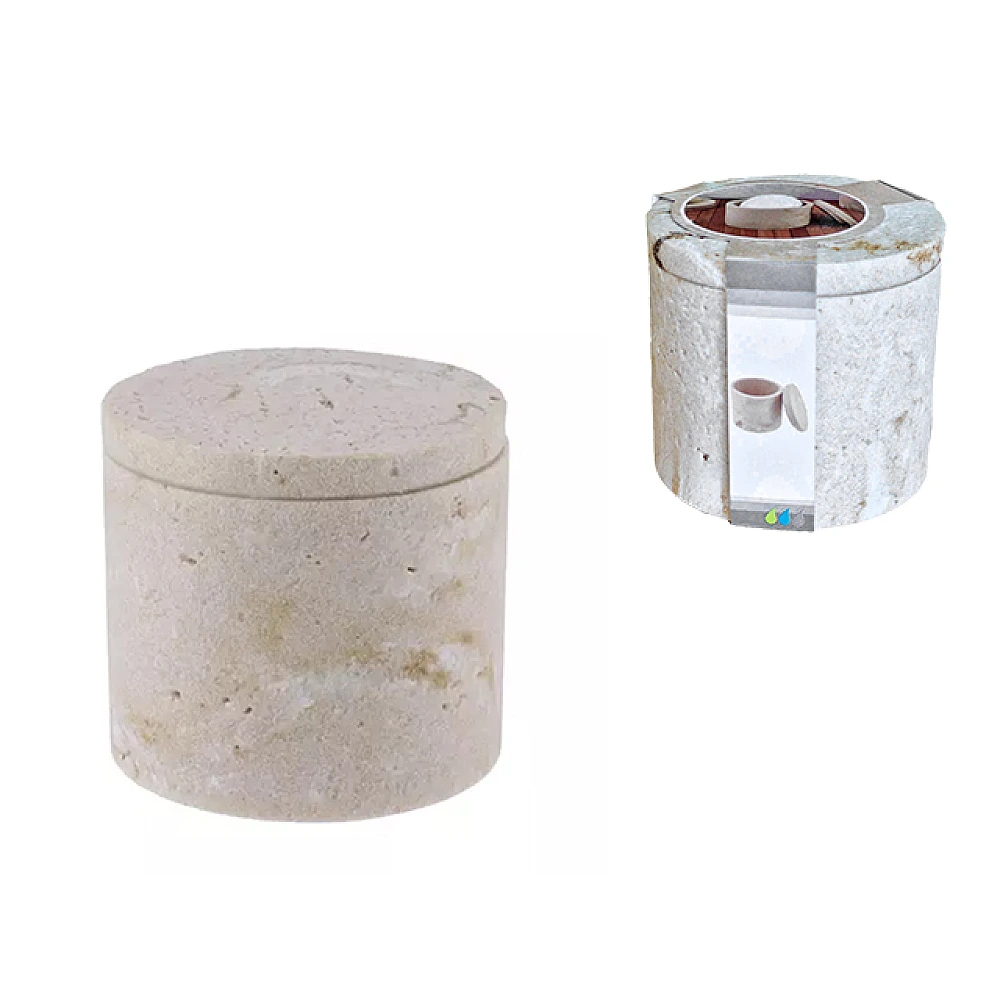 Cutie pentru discuri cosmetice 9X8.5cm Tendance Amalfi, bej