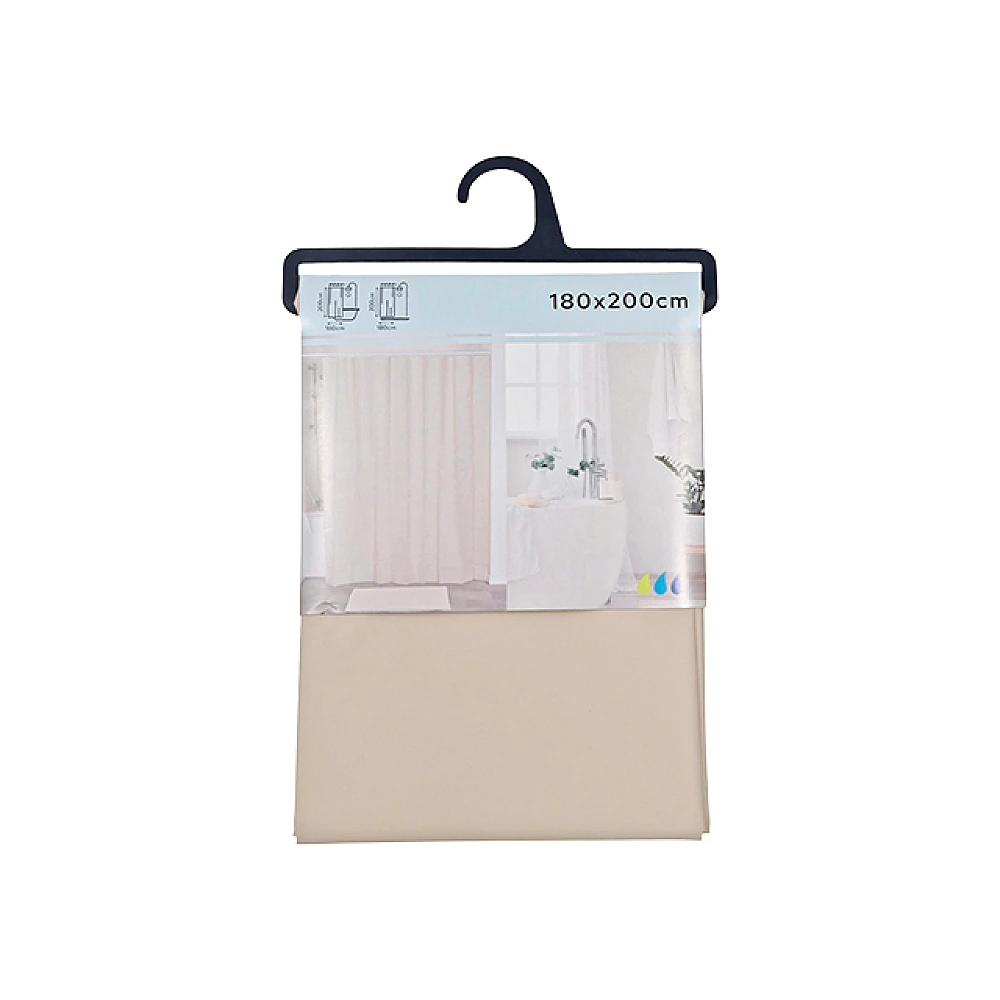 Perdea pentru dus 180X200 cm Tendance, 50%PE 50%EVA, bej