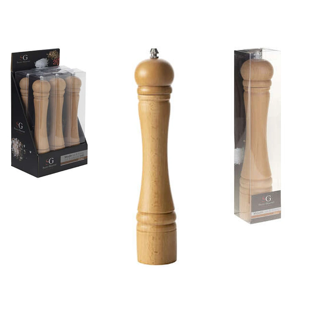 Rasnita pentru piper si sare SG D5.3X30cm, bambus