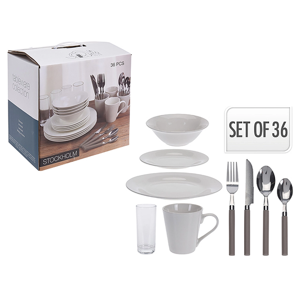 Set vesela si tacamuri EH 4 persoane, 36buc