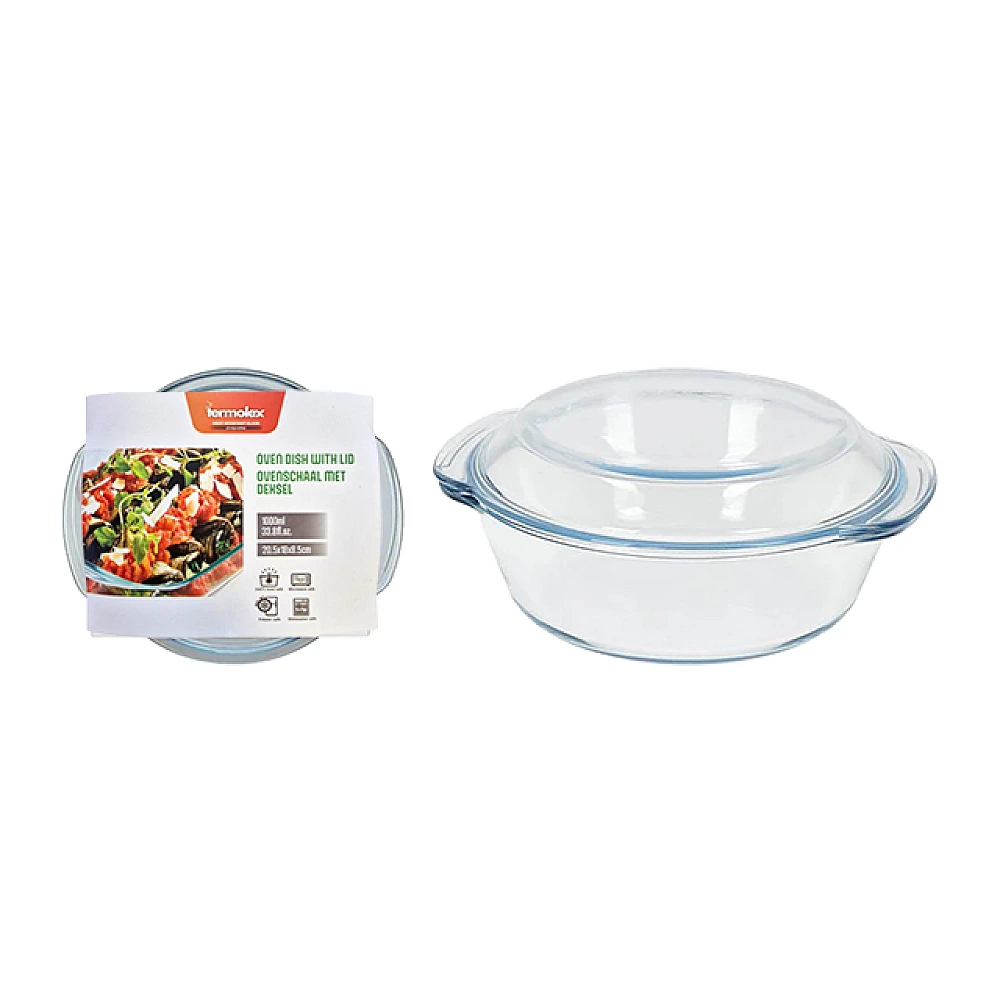 Forma pentru MU/cuptor rotunda Termolex 1l,  20.5X18X8.5cm, capac