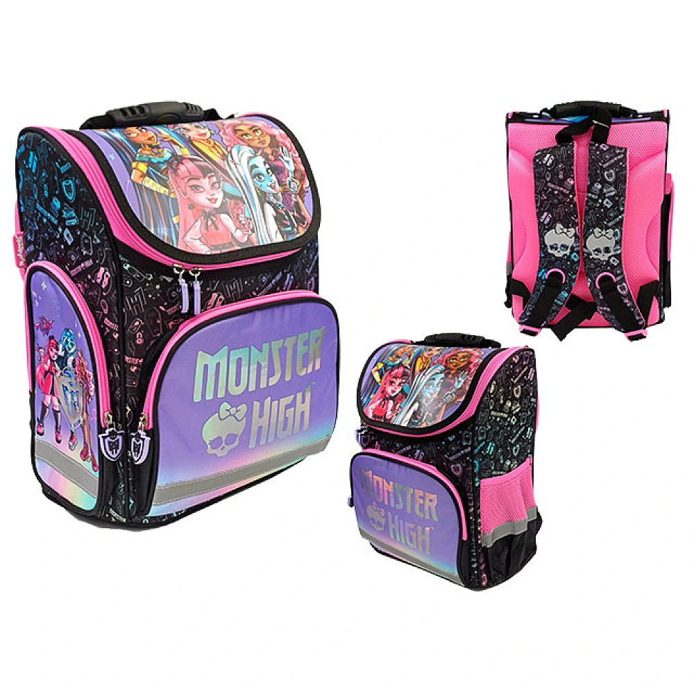 Ghiozdan scolar Bambino MonSter Nigh 27.5X16X35.5cm