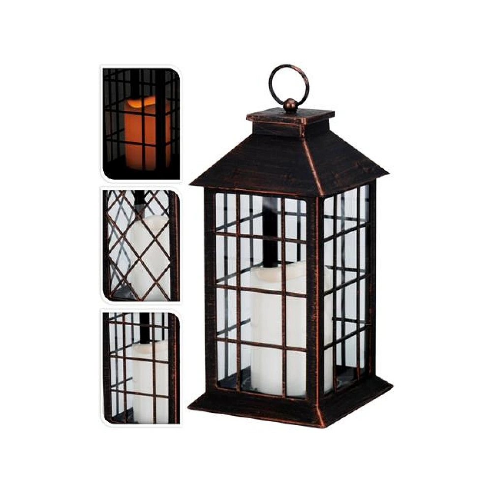 Felinar suspendabil cu lumanare LED 14X14X29сm, 