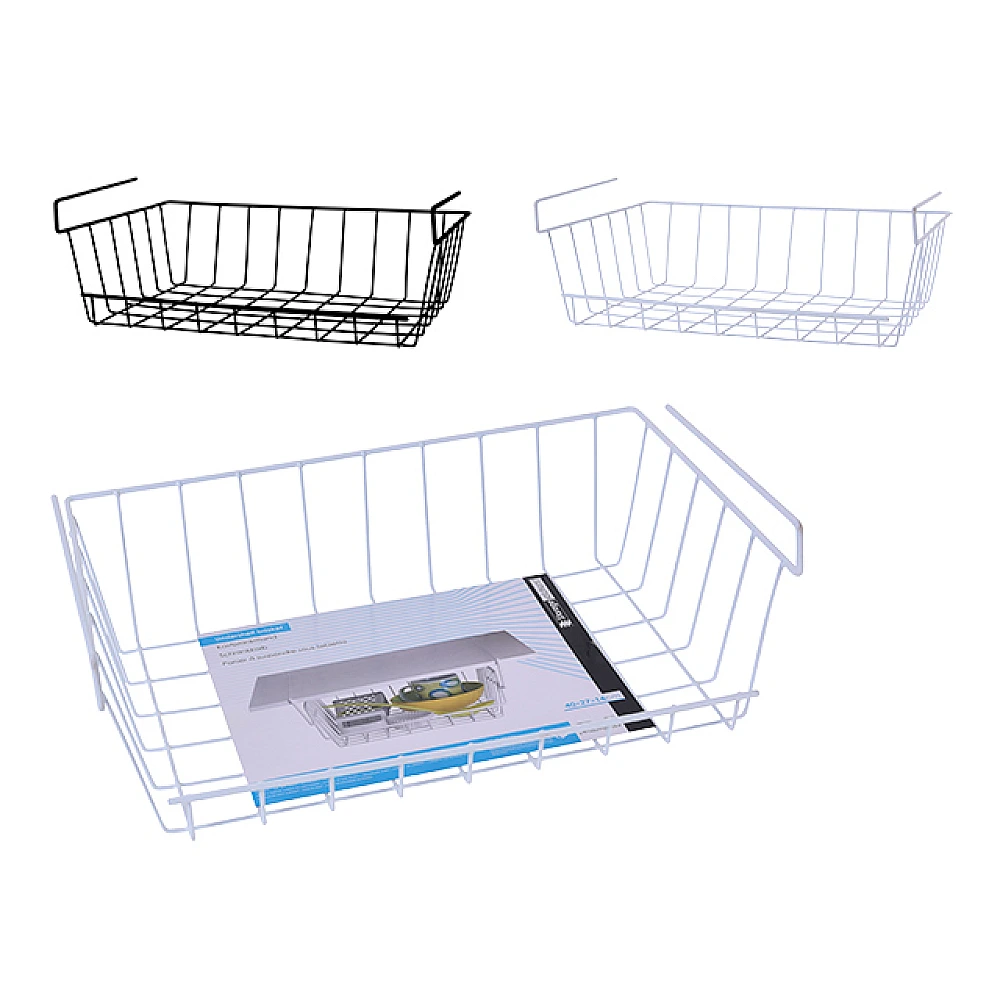 Cos suspendabil pentru pastrare 40X27X14cm, alb/negru, metal