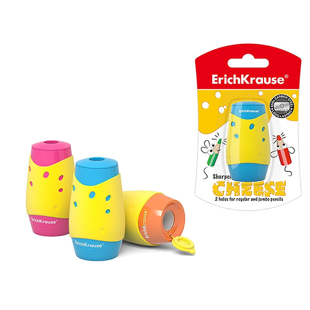 Ascuțitoare din plastic ErichKrause Cheese, D8/11mm