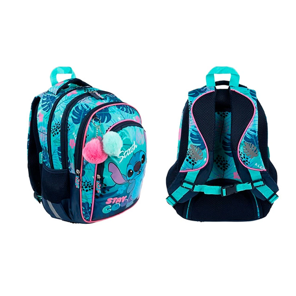 Ghiozdan scolar Stitch Stay Cool 28X18X40 cm
