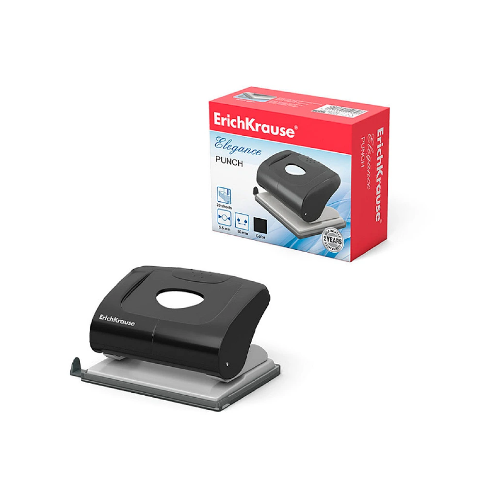 Perforator ErichKrause Elegance Classic pana la 20foi, negru