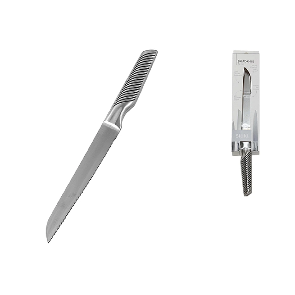 Cutit pentru paine Siaki lama 20.5 cm, maner metalic
