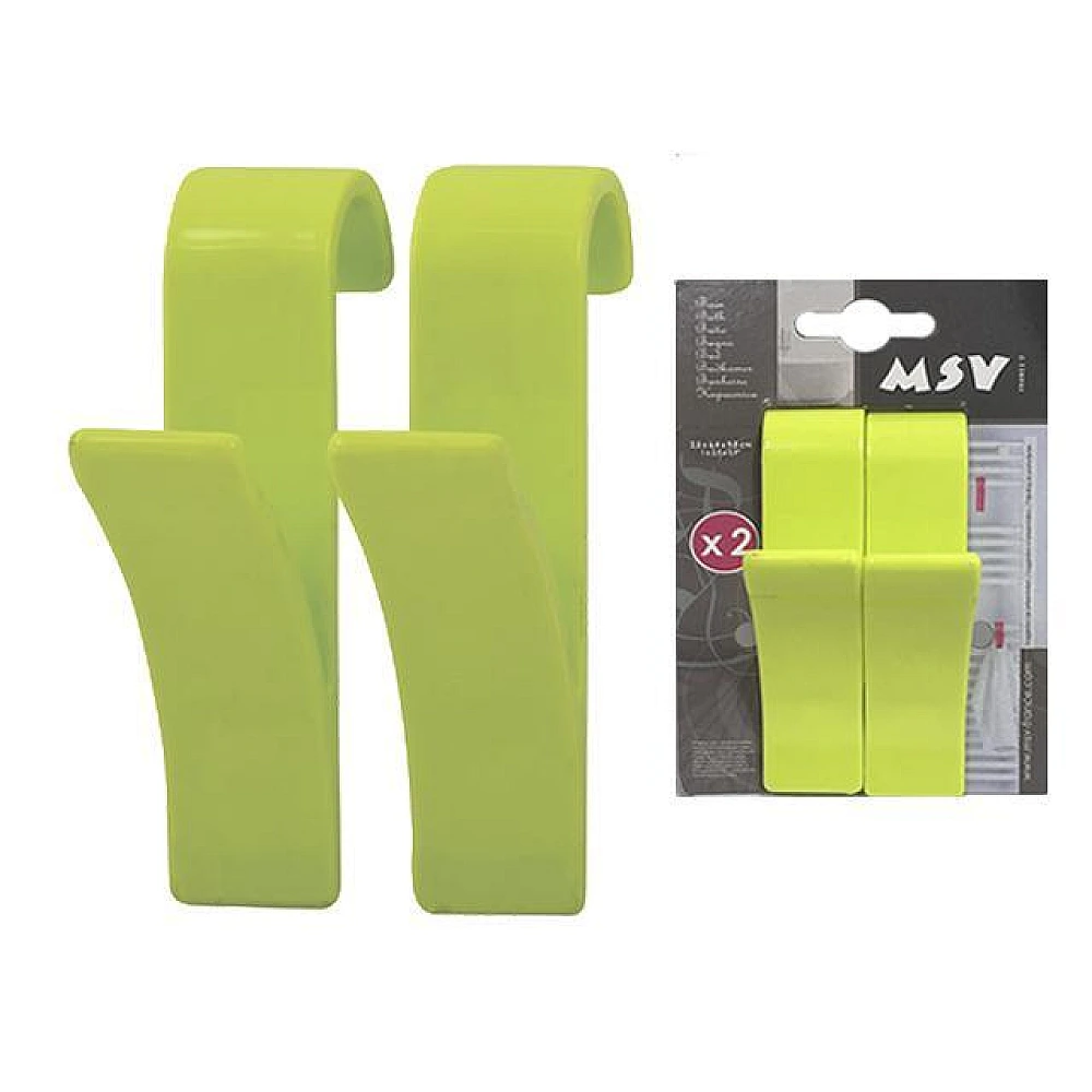 Cârlige pentru suportul de uscarea prosoapelor MSV 2buc, verde, din plastic
