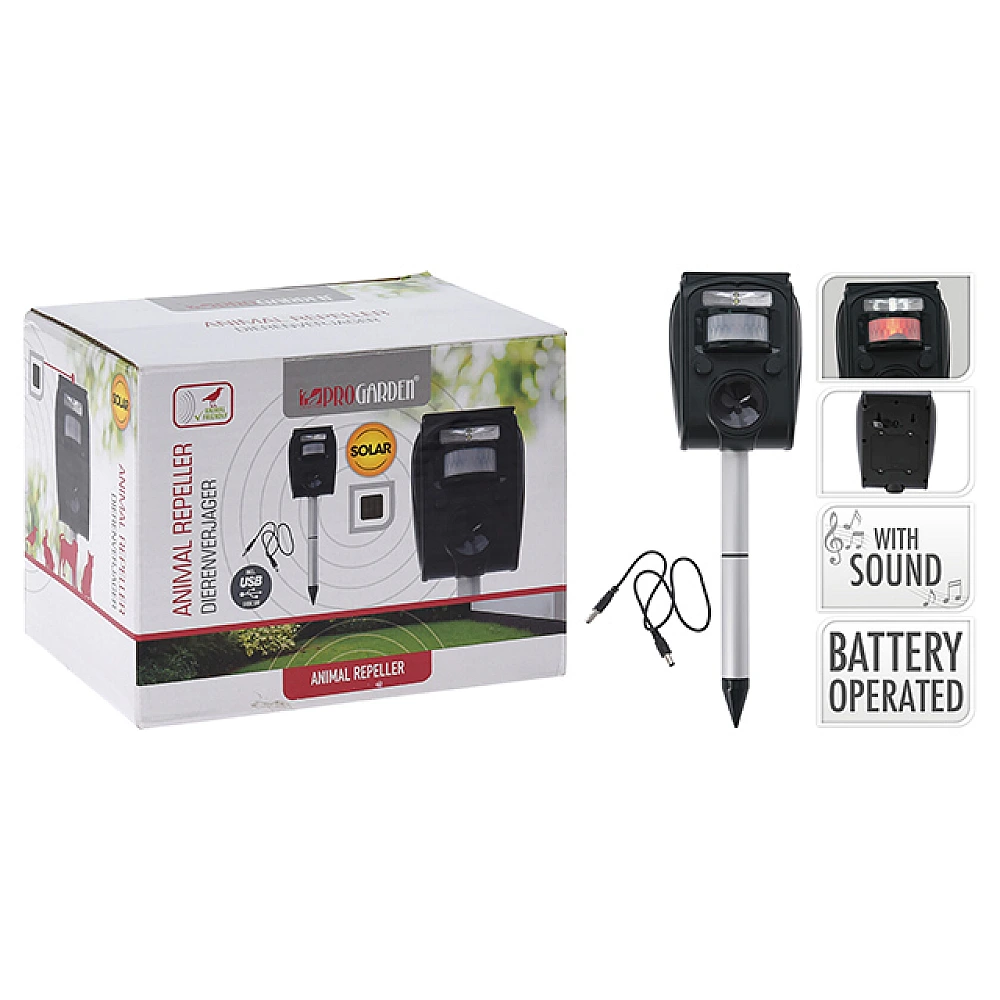 Aparat de respingere a daunatorilor cu baterie solara 12-15KHZ USB 5W